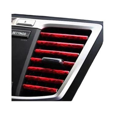 Imagem de Guarnição De Saída De Ar Condicionado Para Carro, Cor Rosa, 10 Peças, 