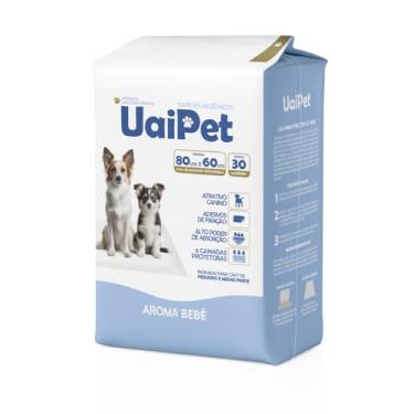 Imagem de TAPETE HIGIÊNICO UAIPET PREMIUM 80cmx60cm C/30 - AROMA BEBÊ