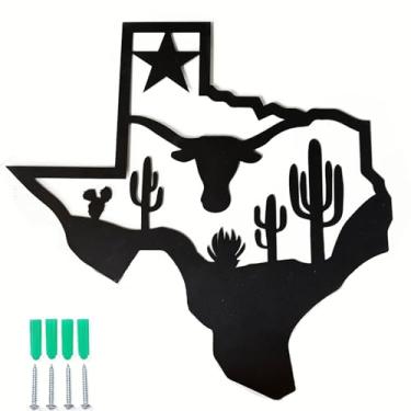 Imagem de Aurionix Decoração de parede do Texas, arte de parede do Texas - Arte de parede externa durável para varanda, placa de metal, garagem, quarto masculino, decoração de casa, lembrança do Texas, placa de