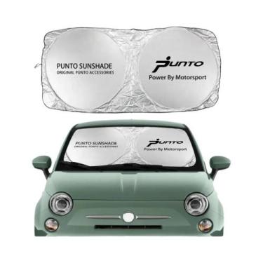 Imagem de Protetor Solar Para Para-brisa De Carro Fiat 500 Panda Punto Bravo Tip