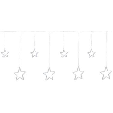 Imagem de Pisca pisca Cascata luz quente neon com fio incolor 9 estrelas de LED 