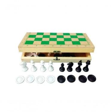 Imagem de Brinquedos Educativos - Jogo De Xadrez E Damas - SONHO DE CRIANÇA
