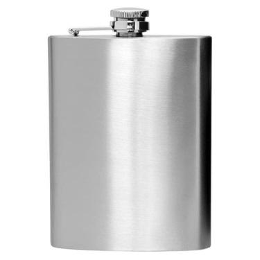 Imagem de Cantil de Bolso para Whisky em Inox Prata 220 ml - Mimo Style - AW8