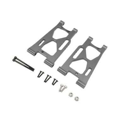 Imagem de Dynwave 2x RC Braço oscilante inferior traseiro, peça de reposição, brinquedo, hobby, acessório de metal resistente, braço de suspensão, peça de atualização, Cinza