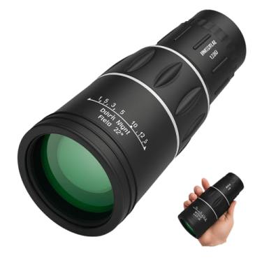 Imagem de Monóculo Tático 16x52 Alcance 8km Lente Objetiva 52mm Ampliação 16x com Bolsa de Transporte