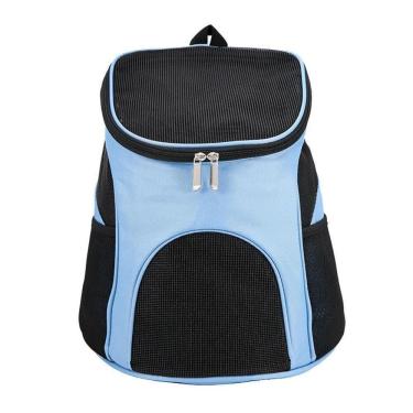 Imagem de Mochila Passeio Caes Gatos Bolsa Transporte Pet Dog Bag Viagem Canguru Cachorros Petshop Azul