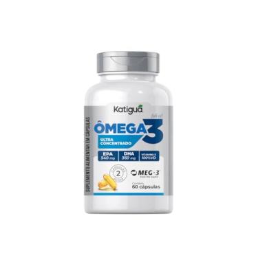 Imagem de Katiguá, Ômega 3, Ultra Concentrado, MEG-3, EPA + DHA e Vitamina E, Fish Oil, 60 Cápsulas Soft Gel • 30 doses, Branco