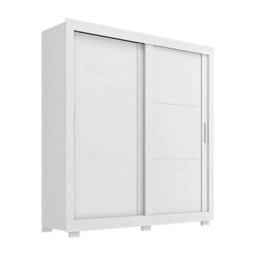 Imagem de Guarda Roupas Casal 2 Portas de Correr 4 Gavetas Titanium Zanzini (Branco)