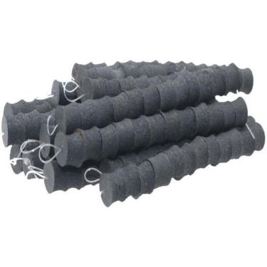 Imagem de Kit 50 fileira stopper pesca borracha trava boia cinza n3