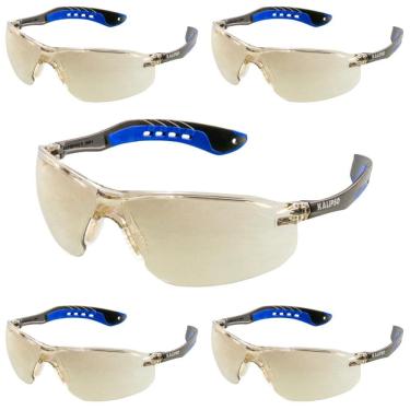 Imagem de Kit 5 Óculos De Proteção Jamaica Espelhado Antirrisco e Antiembaçante Kalipso Ca 35156