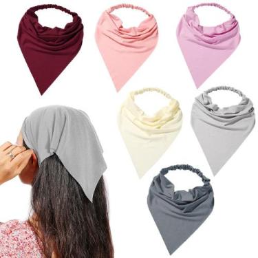 Imagem de Lenço de cabelo, faixa de cabelo Vercret Classic Floral, pacote com 6 