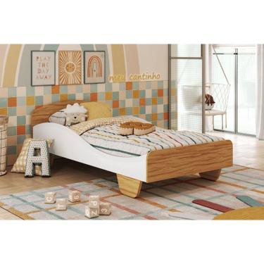 Imagem de Mini Cama Infantil Sol Branco/Amendoa - Peroba