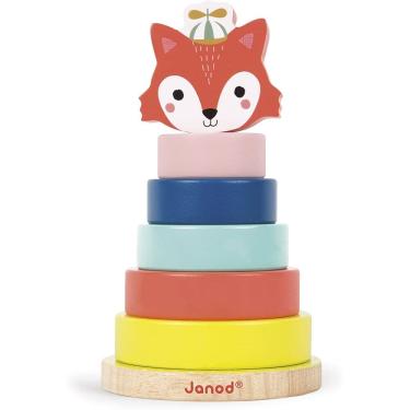 Imagem de Janod Baby Forest Fox Wood Stacker Toy para maiores de 1 ano