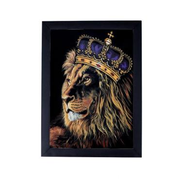 Imagem de Quadro poster com moldura leao de juda  evangelico P8344