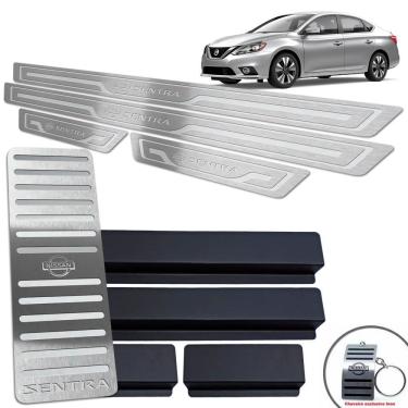 Imagem de Soleiras + Descanso Sentra 2017 A 2020 Prata Baixo Relevo