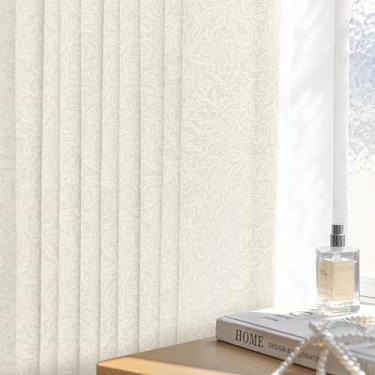 Imagem de Metro Parlor Cortinas blackout florais creme, 96 polegadas de comprimento para quarto, cortinas de flores vintage francesas para escurecimento da sala de estar, cortinas de janela com ilhós