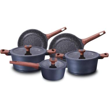 Imagem de Jogo de panelas mta alumínio injetado titanium 5peças cinza