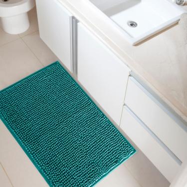 Imagem de Tapete Banheiro 40x60 Antiderrapante Bolinha Microfibra Macarrão