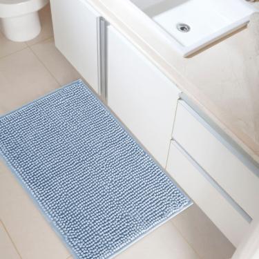 Imagem de Tapete Banheiro 40x60 Antiderrapante Bolinha Microfibra Macarrão
