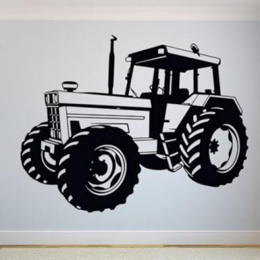 Imagem de Adesivos de parede de trator, pôsteres de parede de motocicleta de quatro rodas, decalques de arte de carro grande, murais decorativos para quarto das crianças 118 x 106 cm