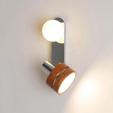 Imagem de Luminária de parede de vidro moderna Globe Milk White Glass Luminária de parede cromada para cabeceira, Luminária de parede Bauhaus contemporânea com fiação interna de metal para quarto, ban