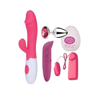 Imagem de Kit Sexshop casal e Feminino, Vibrador Snapy30 Modos de Vibração, a pilha,Plug Anal, Cápsula bullet,Vibrador Ponto G e Masturbador Egg masculino