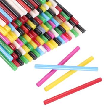 Imagem de HARFINGTON 100 peças mini bastões de cola 0,8 cm x 9,9 cm de alta aderência para pistola de cola quente fita adesiva de derretimento a quente para artesanato faça você mesmo reparo de selagem
