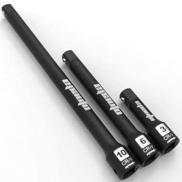 Imagem de EPAuto Conjunto de barras de extensão de soquete de impacto de 1/5.1 cm, Cr-V, 3 peças