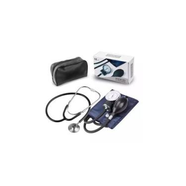 Imagem de Monitor de pressão arterial aneroide com estetoscópio+bolsa - Lightbek