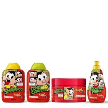 Imagem de Magali Kids Kit Shampoo Condicionador Máscara e Creme
