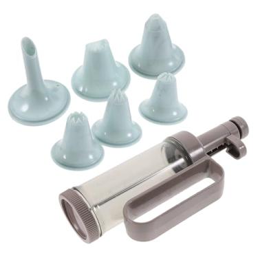 Imagem de MUCKLILY 1 conjunto de máquina de fazer biscoitos com alça ergonômica para assar, presente para entusiastas de confeitaria doméstica, máquina de decoração de biscoitos, cor aleatória