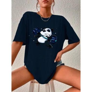 Imagem de Camiseta Urso Panda Musculação Tshirt Camisa Algodão Masculino e Femin