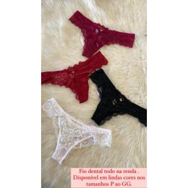 Imagem de Fio dental rendado - Larosy, Vermelho, M