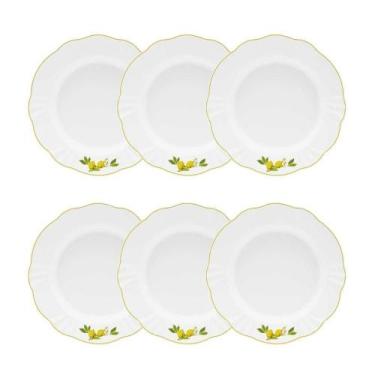Imagem de Jogo De 6 Pratos Fundos 24 Cm Oxford Soleil Limoni