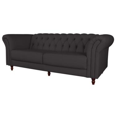 Imagem de Sofá 3 Lugares Maggiore 240cm Couro Marrom - Gran Belo