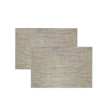 Imagem de Jogo Americano Retangular Lugar Palha PVC Facil Limpar 4un