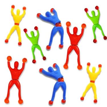 Imagem de Kit 8 Bonecos Ninja Que Gruda Na Parede De Brinquedo Infantil