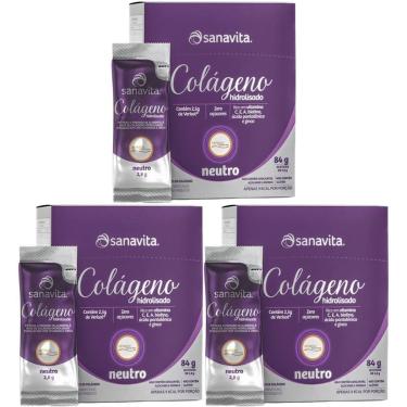 Imagem de Kit 3X Colágeno Verisol Hidrolisado - 30 Sticke de 2,8g Neutro - Sanavita-Masculino
