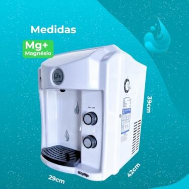 Imagem de Purificador de Agua Gelada Alcalina com Ozonio Filtro com Adição de Magnésio Bebedouro Compressor (branco)