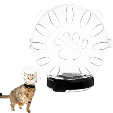Imagem de Focinheira de gato Trumpet Respirável Capacete de Bolha Transparente Ajustável Respirável Banheiro Focinheira para Acabamento de Unhas e Banho (Trompete)