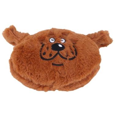 Imagem de AYNEFY Bola que Salta do Luxuoso do Cão, Brinquedo Interativo Luxuoso Divertimento para Cães Pequenos e Grandes, Capa Lavável, Brinquedo Envolvente Animal de Estimação para o Playtime (Marrom-sem