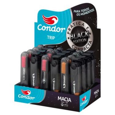 Imagem de ESCOVA DENTAL MACIA CONDOR TRIP CABEÇA M 24 UNIDADES BLACK EDITION
