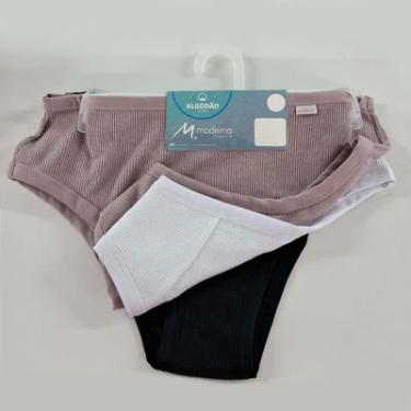 Imagem de KIT113V1MD-KIT CALÇA CAVA ALTA EM RIBANA VIÉS AL/PT/BC-100% ALG 2PC