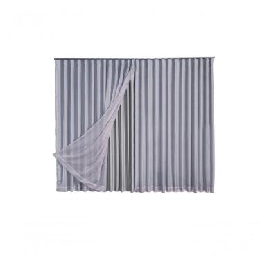 Imagem de Cortina Blackout Com Voil 3,00x2,50 Para Trilho Suíço gelo