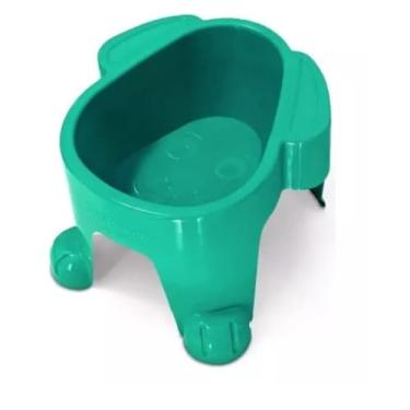 Imagem de Comedouro Elevado Ergonômico para Cães e Gatos – Tigela Anti Derrapante 300ML/1000ML – Saúde, Conforto e Design Moderno(Verde,1.000 ML)