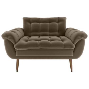 Imagem de Sofá 2 Lugares Pequeno 1,25 Pés Em Madeira Maciça Xangai Matrix Veludo