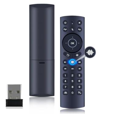 Imagem de Novo controle remoto G20BTS Plus sem fio Bluetooth 5.0 retroiluminado por voz, compatível com giroscópio USB 2,4G, controle remoto IR Learning para Android TV Box (G20S Pro Plus)