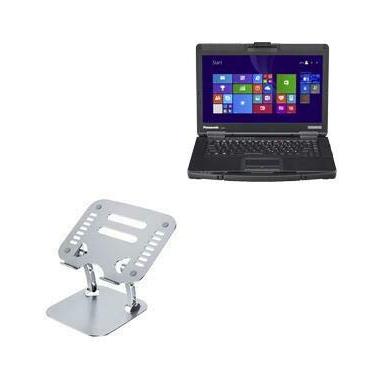 Imagem de Suporte e suporte BoxWave para laptop Panasonic Toughbook CF-54 [Executive VersaView VersaView] Suporte ergonômico ajustável metálico para laptop Panasonic Toughbook CF-54 - Prata metálica