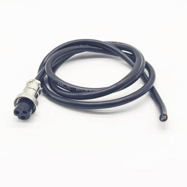Imagem de GX16 Cabo de 3 Pinos Único Fêmea Aviação Cordset, GX16 Montagem em Painel de 3 Pinos Adaptador Conector de Aviação de Metal Circular Cabo de Cabeça Fêmea (1 Metro)