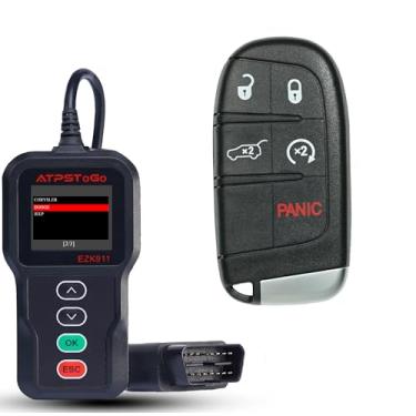 Imagem de ATPSTOGO Chave de substituição DIY para Jeep Grand Cherokee Dodge Durango 2014-2017 Kit de chaves de controle remoto de entrada sem chave M3N40821302